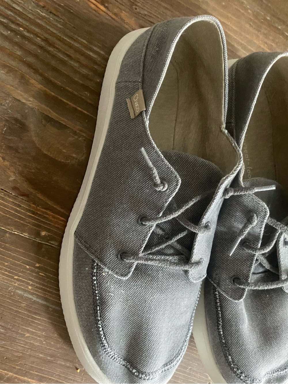 Chaco Gray Canvas Slip-On Sneaker